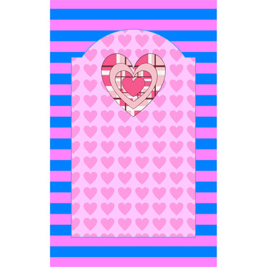 Kids Praying Mat in a charming Pink and Blue Stripe Design